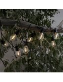 Guirnalda LED Solar Exterior 10 Bombillas | 6,5 m | 2700K | IP54 | Regulable con Control Remoto