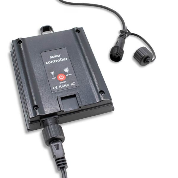 Sistema Placa Solar Guirnalda LED Solar Exterior 10 Bombillas | 6,5 m | 2700K | IP54 | Regulable con Control Remoto