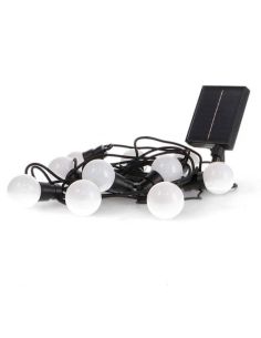 Guirlande lumineuse solaire LED RVB avec 10 ampoules opaques | 6,5 m | IP54 extérieur | Télécommande | Intensité variable 2