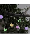 Guirnalda LED Solar RGB 10 Bombillas Opacas | 6,5 m | Exterior IP54 | Control Remoto | Regulable
