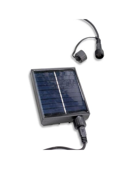 Placa Solar Guirnalda LED Solar RGB 10 Bombillas Opacas | 6,5 m | Exterior IP54 | Control Remoto | Regulable