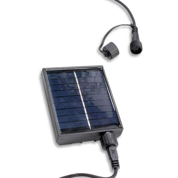 Placa Solar Guirnalda LED Solar RGB 10 Bombillas Opacas | 6,5 m | Exterior IP54 | Control Remoto | Regulable