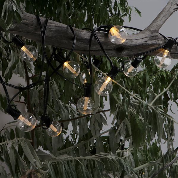 Guirnalda LED Solar RGBW 15 Bombillas Transparente | 7,5 m | Exterior IP54 | Regulable | Control Remoto