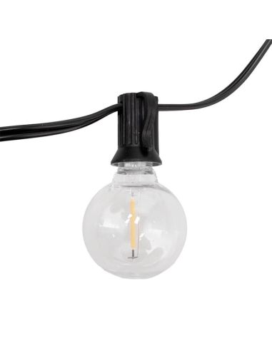 Guirlande lumineuse solaire à 15 LED, 7,5 m | Blanc chaud 2700 K | IP54 | Intensité variable avec télécommande