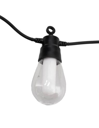 Guirnalda LED Solar RGB 10 Bombillas 8 m | Exterior IP54 | Estilo Moderno | Bombillas Transparentes con Interior Opaco