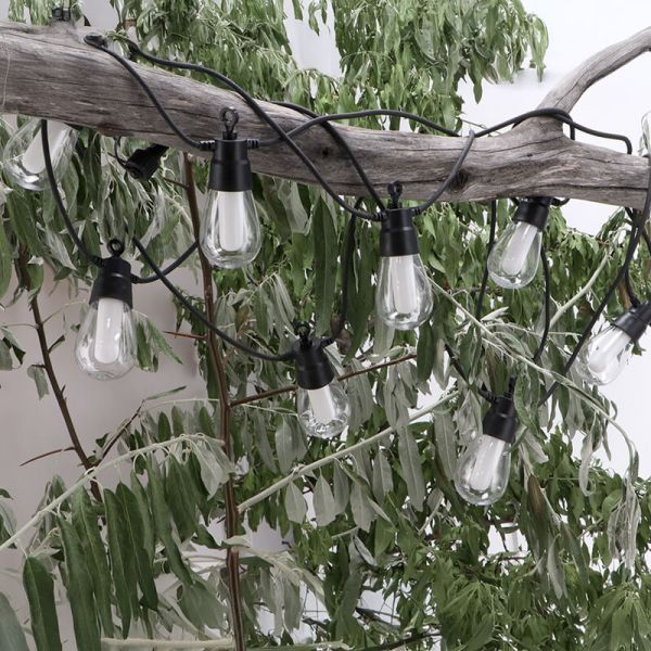 Guirnalda LED Solar RGB 10 Bombillas 8 m | Exterior IP54 | Estilo Moderno | Bombillas Transparentes con Interior Opaco