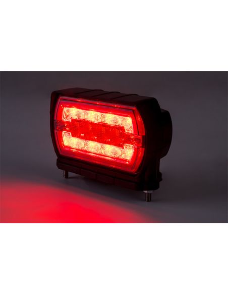 Feu arrière LED rectangulaire avec support inférieur Néon avec câble 3 fonctions R1 S1 2A