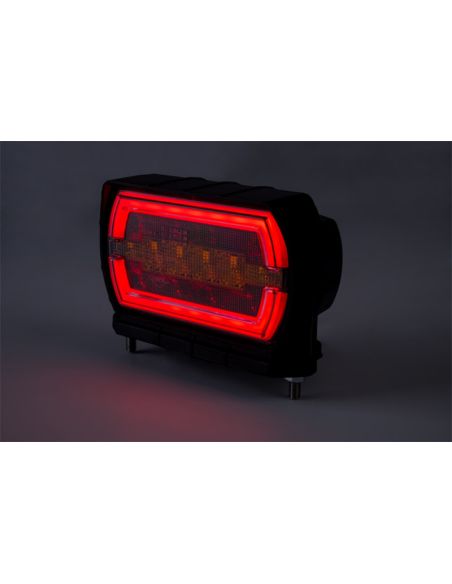 Posición Intermitente Encendido Piloto Trasero LED rectangular con soporte inferior Neon con cable 3 Funciones R1 S1 2A