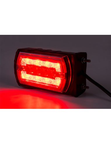 Freno LED de Luz Trasera LED Neon rectangular con soporte lateral con cable 3 Funciones R1 S1 2A