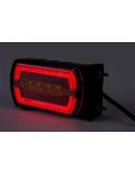 Posición Neon de Luz Trasera LED Neon rectangular con soporte lateral con cable 3 Funciones R1 S1 2A