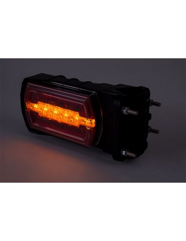 Luz Trasera LED Neon rectangular Montaje para Tubo Ø20–30 mm con cable 3 Funciones R1 S1 2A Intermitente