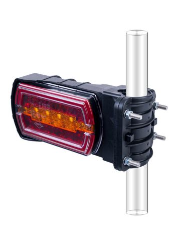 Luz Trasera LED Neon rectangular Montaje para Tubo Ø20–30 mm con cable 3 Funciones R1 S1 2A