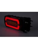 Luz Trasera LED Neon rectangular Montaje para Tubo Ø20–30 mm con cable 3 Funciones R1 S1 2A Posición Neon