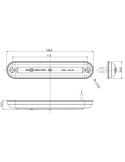 Medidas Barra LED Galibo Slim Graphite tulipa ahumada transparente Ambar Blanco Rojo A R1 SM1 R10