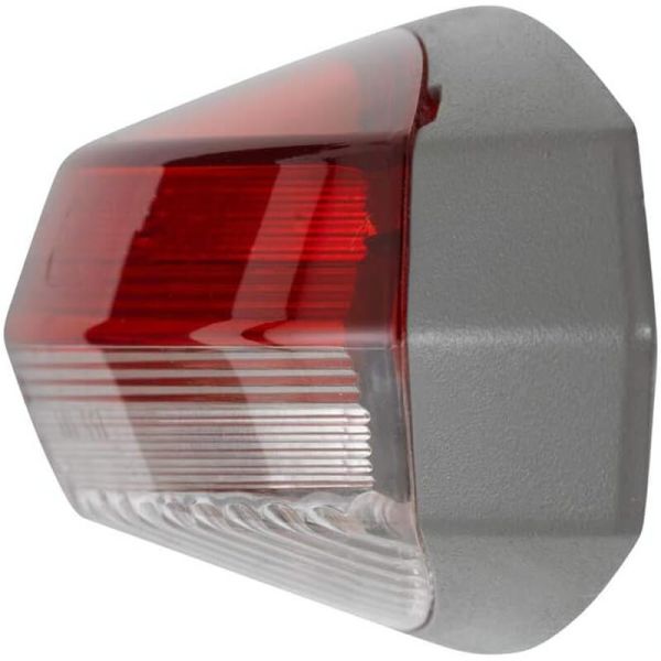 Piloto Galibo cinza escuro com luz branca e vermelha e lâmpada C5W - para caravanas VDL 30023288 2XS 008 479-061