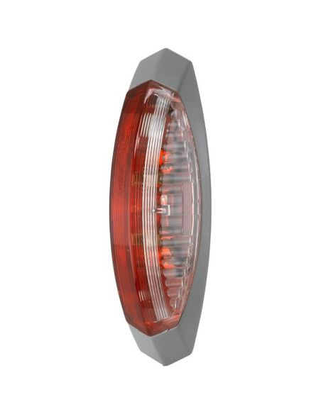 Feu témoin Galibo gris foncé avec lumière blanche et rouge et ampoule C5W - pour caravanes VDL 30023288 2XS 008 479-061