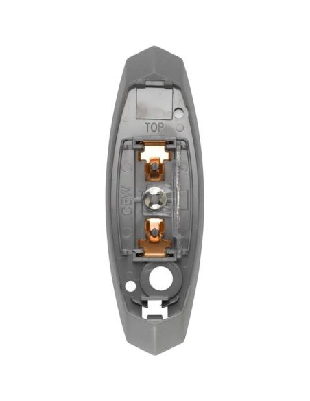 Feu témoin Galibo gris foncé avec lumière blanche et rouge et ampoule C5W - pour caravanes VDL 30023288 2XS 008 479-061