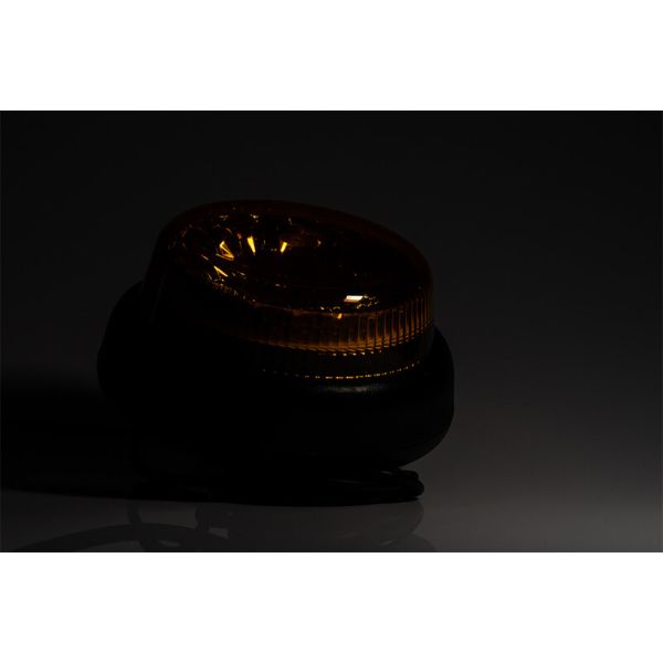 Poderosa luz LED âmbar giratória com flash duplo e fixação central por parafuso FT-101 SC DF LED TA1 12V 24V