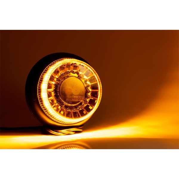 Feu rotatif LED ambre puissant à double flash avec fixation à vis centrale FT-101 SC DF LED TA1 12 V 24 V