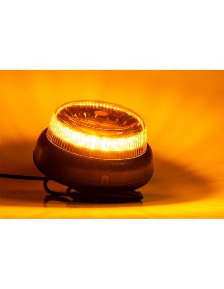 Rotativo LED Ambar potente Doble Flash sujección con tornillo central FT-101 SC DF LED TA1 12V 24V