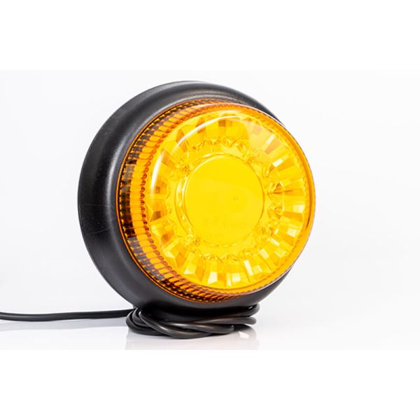 Feu rotatif LED ambre puissant à double flash avec fixation à vis centrale FT-101 SC DF LED TA1 12 V 24 V