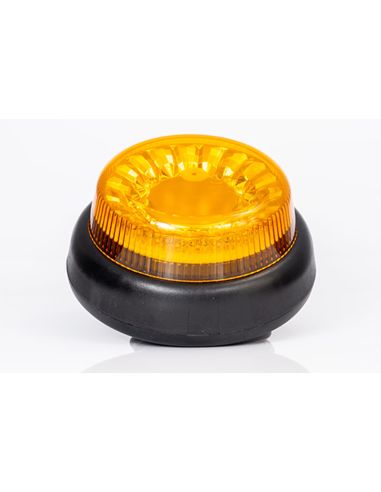 Poderosa luz LED âmbar giratória com flash duplo e fixação central por parafuso FT-101 SC DF LED TA1 12V 24V