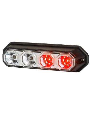 Barra LED trasera 3 Funciones Homologada y Estanca Tulipa Transparente 4 Leds R1 S1 2A