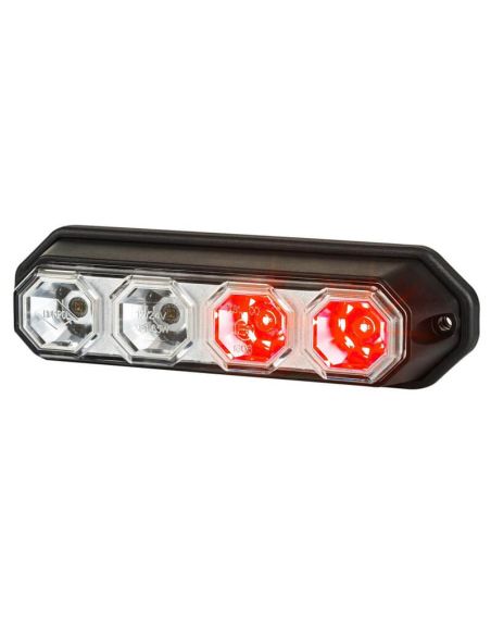 Barra LED trasera 3 Funciones Homologada y Estanca Tulipa Transparente 4 Leds R1 S1 2A