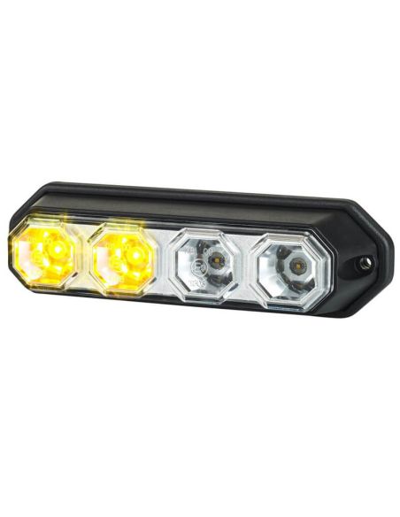 Barra de LED traseira 3 funções homologadas e estanque Tulip transparente 4 LEDs R1 S1 2A