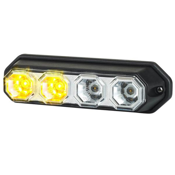 Barre LED arrière 3 fonctions homologuée et étanche Tulipe transparente 4 LED R1 S1 2A