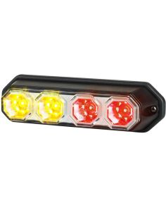 Barra LED trasera 3 Funciones Homologada y Estanca Tulipa Transparente 4 Leds R1 S1 2A