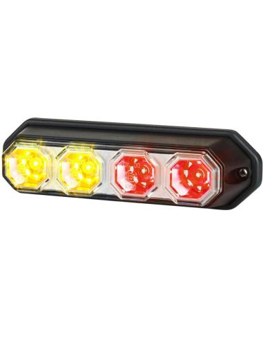 Barre LED arrière 3 fonctions homologuée et étanche Tulipe transparente 4 LED R1 S1 2A