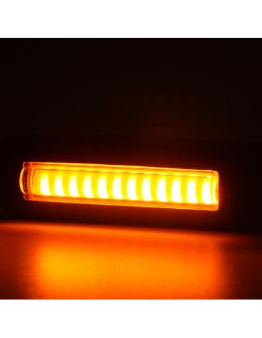 Barra LED mini Estroboscópica Ambar Doble Flash XA1 EMC R10 IP68 12V 24V