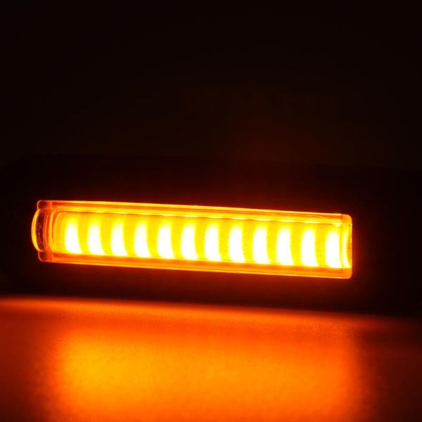 Barra LED mini Estroboscópica Ambar Doble Flash XA1 EMC R10 IP68 12V 24V