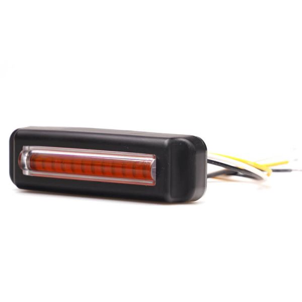 Barra LED mini Estroboscópica Ambar Doble Flash XA1 EMC R10 IP68 12V 24V