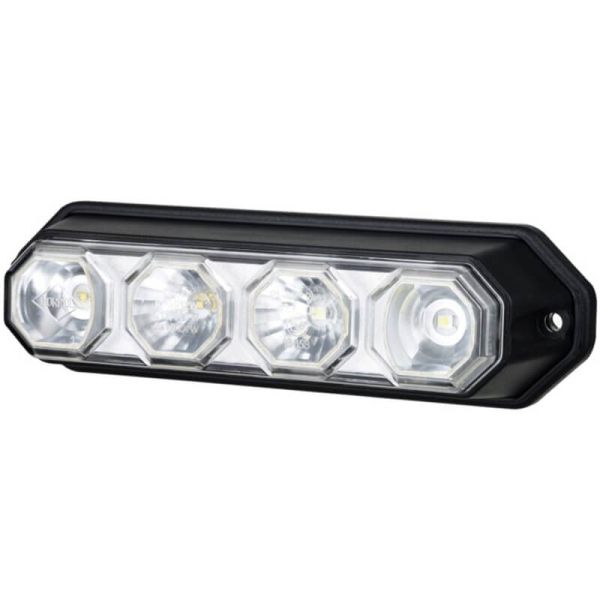 Barra de farol LED Tipo 2 Funções Aprovadas e Seladas Tulipa Transparente 4 LEDs Posição e Piscando A 1 R10