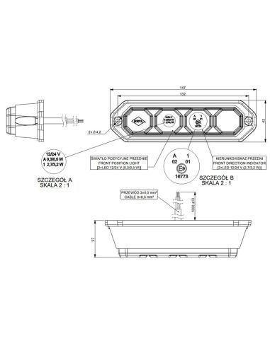LED Scheinwerfer Frontleuchte Typ...