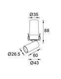 Foco empotrable LED 5W GARDA MINI, blanco 2700K/3000K/4000K