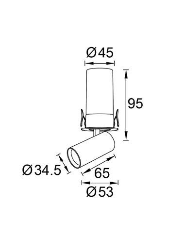 Foco empotrable LED 7W GARDA MINI, blanco 2700K/3000K/4000K