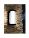 Aplique LED de pared exterior negro GANT, IP65 12W 3000K