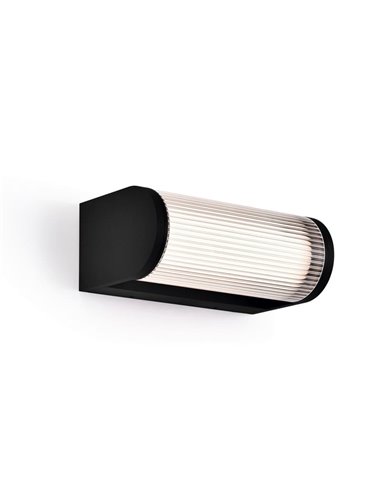 Aplique LED de pared exterior negro GANT, IP65 12W 3000K