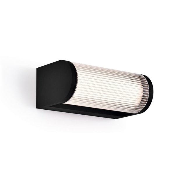 Aplique LED de pared exterior negro GANT, IP65 12W 3000K
