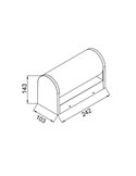 Aplique LED de pared exterior corten GANT, IP65 12W 3000K