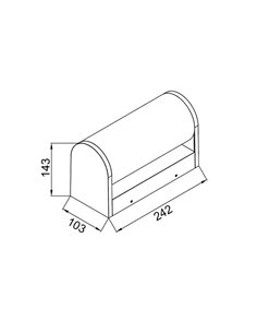 Aplique LED de pared exterior corten GANT, IP65 12W 3000K 2