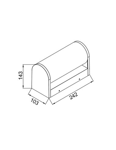 Aplique LED de pared exterior corten GANT, IP65 12W 3000K