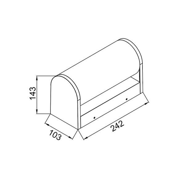 Aplique LED de pared exterior corten GANT, IP65 12W 3000K