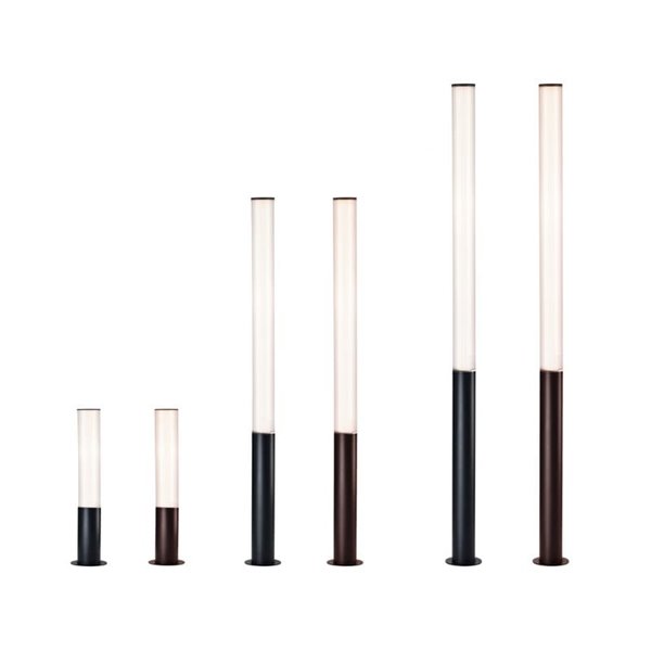 Bolardo LED de 205cm para exterior GANT, IP65 43W 3000K negro/corten