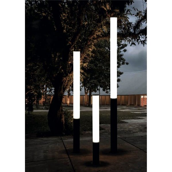 Bolardo LED de 205cm para exterior GANT, IP65 43W 3000K negro/corten