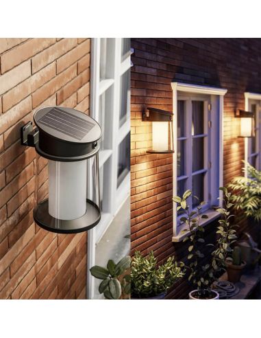 Luminária de parede solar circular...