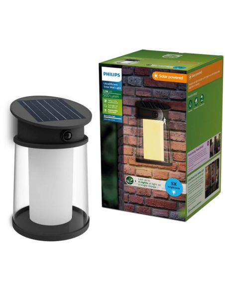 Aplique solar circular exterior JUDA, ultraeficiente con sensor de movimiento 2700K/4000K